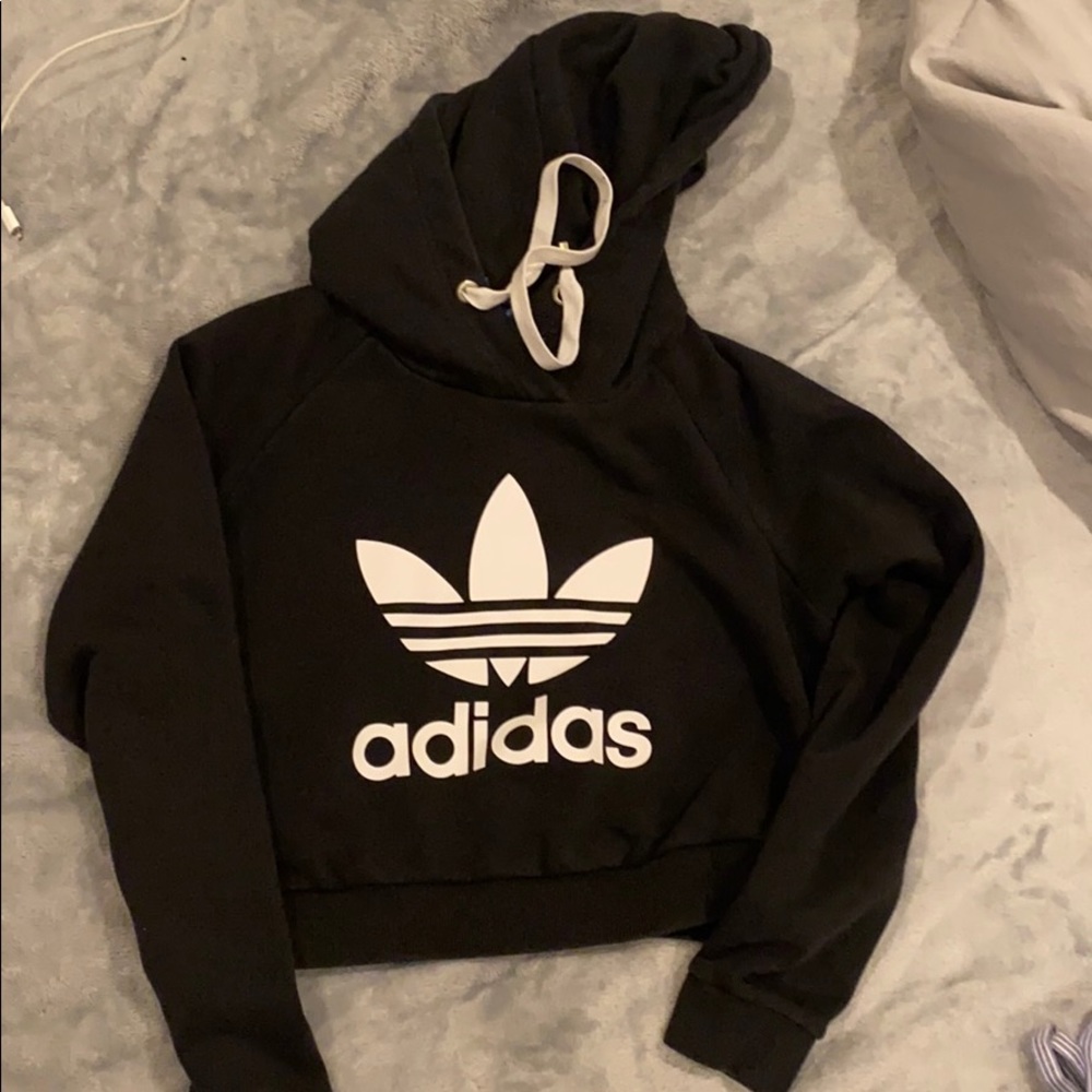adidas crop top sweatshirt